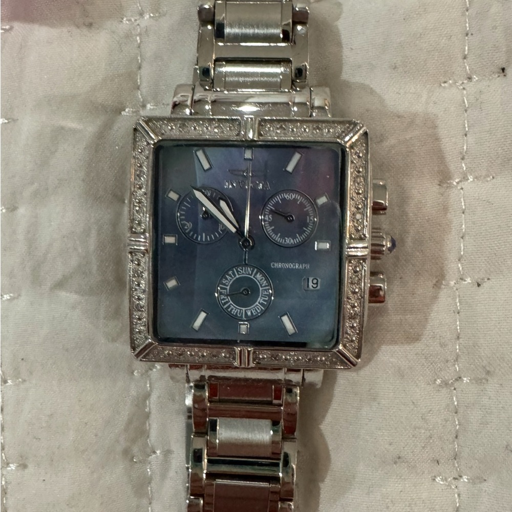 Invicta Silver Women's Watch with Black Dial